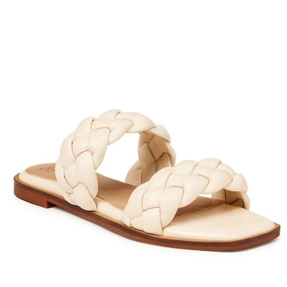 Time and Tru Women's Braided Two Band Sandals - Picture 1 of 7